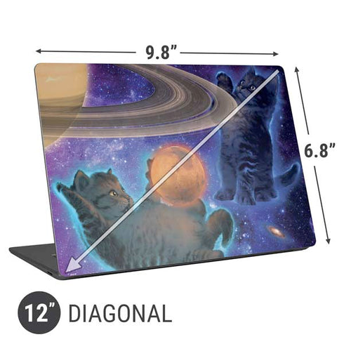 Vincent Hie Cosmic Kittens Universal Laptop 12in (9.8 x 6.8in) Skin